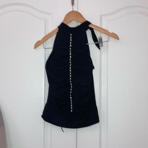 Black Tank top woth rhinestone design